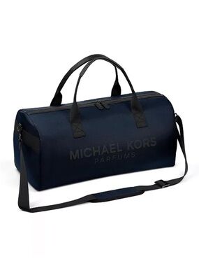 Michael Kors Parfums Navy and Black Duffel Bag